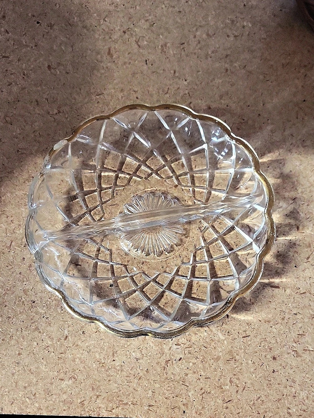 Clear Pressed Glass Serving Dish